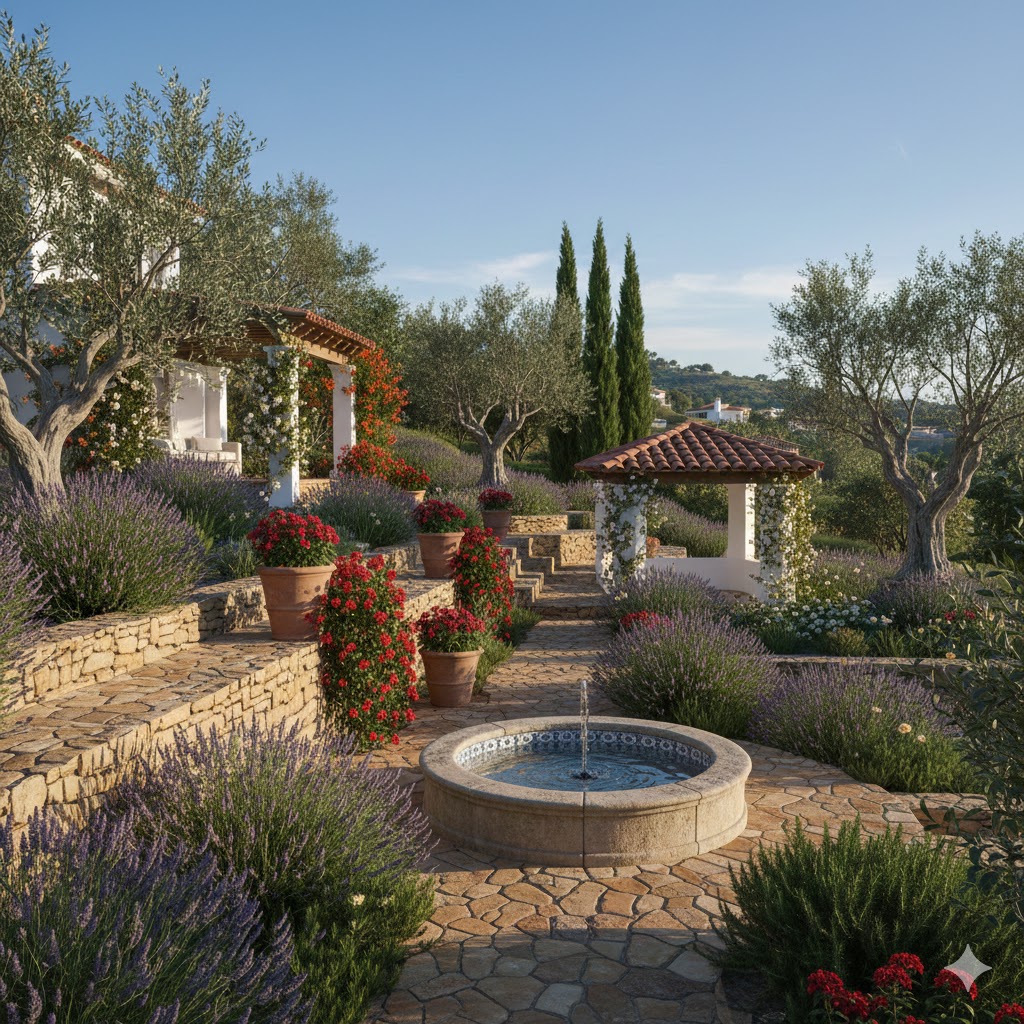 Mediterranean style garden design